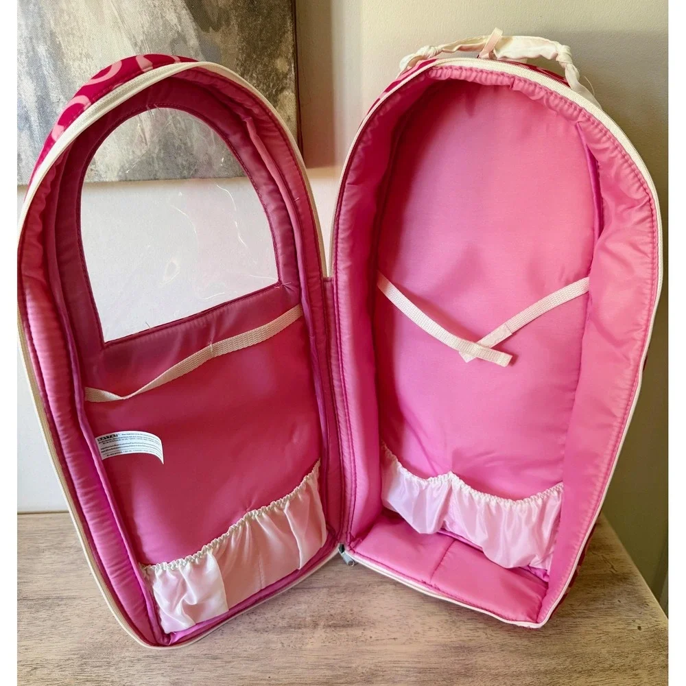 Our Generation Going our Way Doll Carrier Portable Pink Heart Print